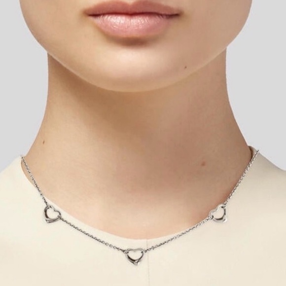 Tiffany & Co. Elsa Peretti Open Heart Sterling Silver Necklace